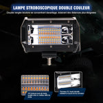 Gousses de Lumière de Travail Stroboscopique à Lumière Blanche Ambre de 5 in