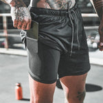 Shorts de Sport à Double Couche pour Hommes