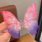 Pince à cheveux de papillon de couleur dégradée