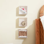 Boîte de rangement transparente anti-poussière fixée au mur