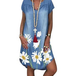 Robe Décontractée à Motif Imprimé pour Dames