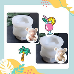 Moule à Glaçons en Silicone, forme Ours/Chien/Crâne