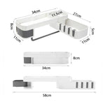 Ciaovie™ Étagère de Douche Rangement Salle de Bain Montage Réglable Sans Perçer