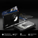 Porte-cartes en aluminium pour homme