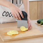 Coupe-frites à Lame Ondulée en Acier Inoxydable