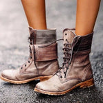 Ciaovie™ Bottes Martin Rétro à Lacets