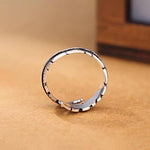 Bague Ouverte en Forme de Plume Vintage