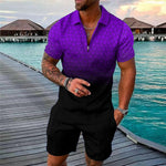 Ensemble de Polo Imprimé Décontracté pour Homme