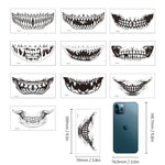 Halloween Farce Maquillage Tatouage Temporaire（10pcs）
