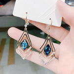 Boucles D'oreilles Créoles Losanges Carrées Pour Femmes