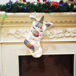 Ciaovie™Licorne Chaussettes de Noël Décoration (Avec Lumière LED)