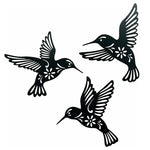 🐦Lot de 3 décorations murales en métal Colibri