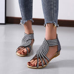 Sandales d'été avec Strass Chic pour Femmes