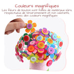 Bricolage Kit de Bouquets de Feutre de Bouton de Fil en Fer