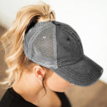 2022 Nouvelle Casquette en Maille Croisée pour Cheveux en Queue de Cheval