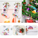 Ciaovie™Licorne Chaussettes de Noël Décoration (Avec Lumière LED)