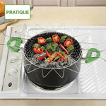 Friture Panier de Chef Pliable en Acier Inoxydable