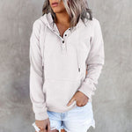 Sweat-shirt décontracté à capuche avec poche à cordon