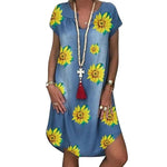 Robe Décontractée à Motif Imprimé pour Dames