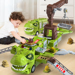 Nouvel Ensemble de Jouets de Piste de Camion d’Ingénierie Transformant les Dinosaures