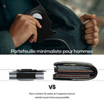 Porte-cartes en aluminium pour homme