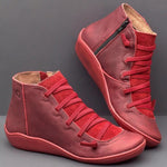 Ciaovie™ Bottines à Talons Plats Monochromes