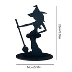 Ornement de porte-serviettes en bois de sorcière d'Halloween
