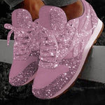 Chaussures de Sport Blanches Étincelantes pour Femmes