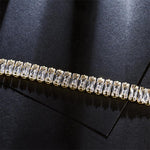Bracelet Zircon Cubique Plaqué Or 18 Carats