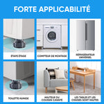 Support de machine à laver à hauteur réglable de 4 pièces