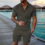 Ensemble de Polo Imprimé Décontracté pour Homme