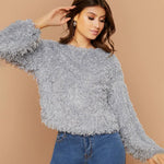 Ciaovie ™ Col Rond Manches Longues Gland Chandails Tricots