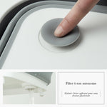 Ciaovie™ Planche à Découper Pliante Avec Bac à Vaisselle