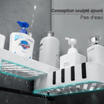 Ciaovie™ Étagère de Douche Rangement Salle de Bain Montage Réglable Sans Perçer