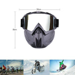 Lunettes de Motocross avec Masque Détachable