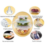 Couvercle Alimentaire en Silicone Extensible, Kit de 6 Pièces