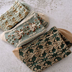 Chaussettes femme en coton fleuri