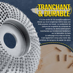 Plat de meuleuse d'angle pour le travail du bois