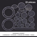 Ensemble de règles géométriques spirographes magiques