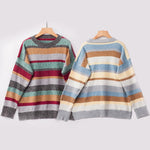 Ciaovie™ Pull Ras du Cou à Rayures Mode Automne pour Femmes