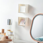 Boîte de rangement transparente anti-poussière fixée au mur