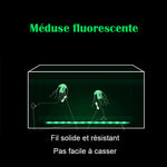 Simulation d'aménagement paysager d'aquarium Méduse fluorescente transparente
