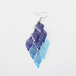 Boucle d'oreille de Feuilles de Toutes Les Couleurs