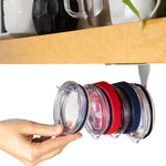 Organisateur de couvercles de gobelets d'armoire