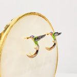 Boucles d'Oreilles en Forme de Colibri Délicates