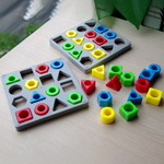 Jouet éducatif sensoriel de couleur de jeu d'association de formes