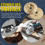 Plat de meuleuse d'angle pour le travail du bois