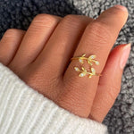 Bague de Feuille Créative