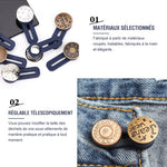 Boutons d'Extension Rétractable pour Pantalon