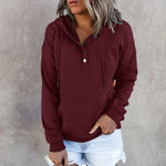 Sweat-shirt décontracté à capuche avec poche à cordon